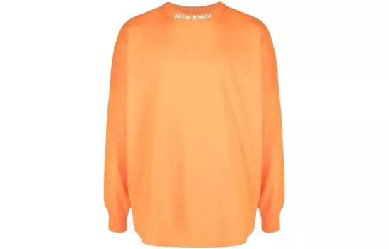 Классический логотип на футболке с длинным рукавом Palm Angels, оранжевый