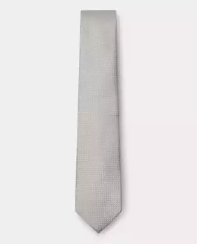 Классический мужской фактурный шелковый галстук Hackett, серый