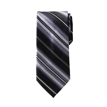 Классический мужской галстук в полоску Kingsize Big & Tall Ks Signature Collection KingSize, цвет Midnight Black Stripe