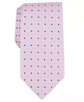 Классический мужской галстук в сетку Club Room, розовый