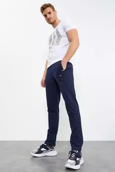 Классический мужской спортивный костюм с карманом на молнии индиго TOMMYLIFE