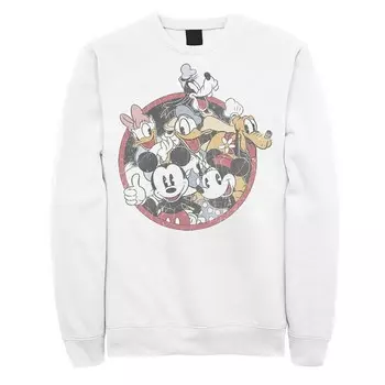 Классический мужской свитшот группового снимка Disney's Mickey & Friends, белый