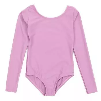 Классический однотонный купальник с длинными рукавами Leveret для девочек Leveret, фиолетовый