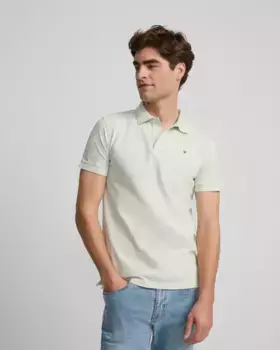 Классический однотонный мужской поло Silbon, светло-зеленый