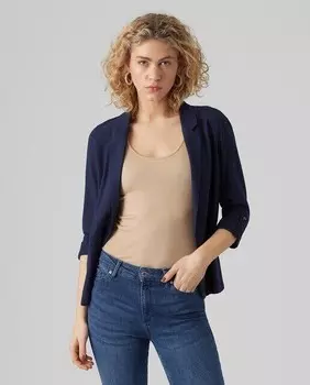 Классический открытый женский пиджак Vero Moda, темно-синий