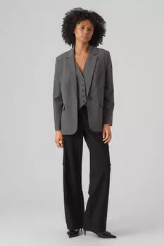 Классический пиджак прямого кроя Vero Moda, серый