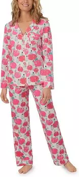 Классический пижамный комплект из органического хлопка с длинными рукавами Bedhead PJs, цвет Sunday Brunch