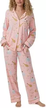 Классический пижамный комплект с длинными рукавами Bedhead PJs, цвет Champagne Disco