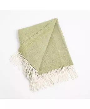 Классический плед «елочка» Saro Lifestyle, зеленый