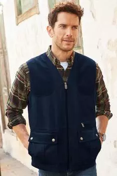 Классический полевой жилет из парусины Cotton Traders, синий