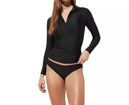 Классический полностью закрытый бикини-низ черного цвета J.Crew