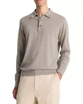 Классический поло свитер Vince, коричневый/бежевый