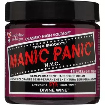 Классический полуперманентный краситель для волос High Voltage Divine Wine 118 мл Manic Panic