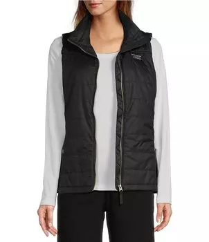 Классический пуховик с воротником-стойкой и молнией спереди L.L.Bean Mountain, черный