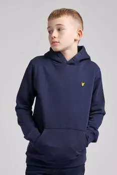 Классический пуловер из флиса с логотипом Lyle & Scott, синий