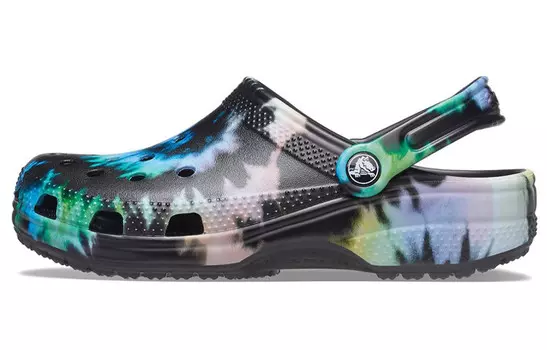 Классический сабо Tie Dye черный многоцветный Crocs