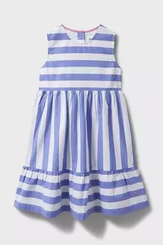 Классический сарафан из хлопка в синюю полоску Crew Clothing Company, синий