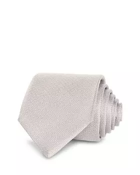 Классический шелковый галстук Canali в тональную сетку, серый