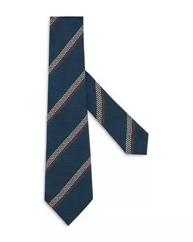 Классический шелковый галстук ZEGNA, синий