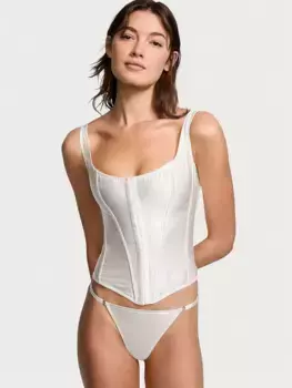 Классический шелковый корсетный комплект Very Sexy, белый