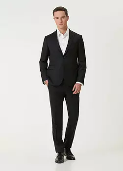 Классический шерстяной костюм Drop 6 Beymen Club, черный