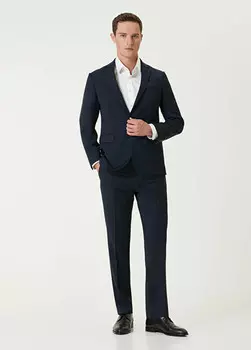 Классический шерстяной костюм Drop 6 Beymen Club, синий