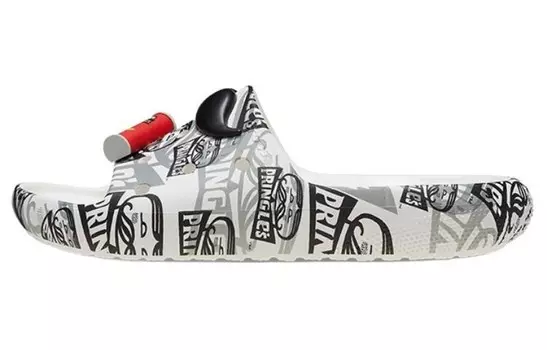 Классический слайд Pringles Crocs, цвет Gray White