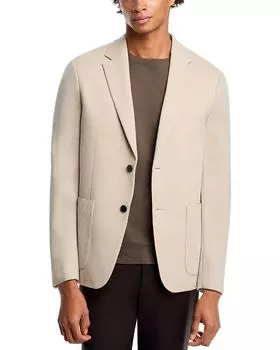 Классический спортивный пиджак Clinton Slim Fit в клетку, без жесткой подкладки Theory, слоновая кость/кремовый