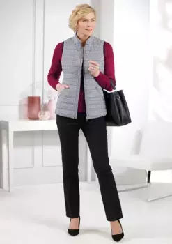 Классический стеганый жилет Classic, цвет Schwarz-Ecru-Bedruckt