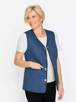 Классический стеганый жилет Classic, джинсовый