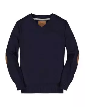 Классический свитер Hope & Henry с V-образным вырезом, синий
