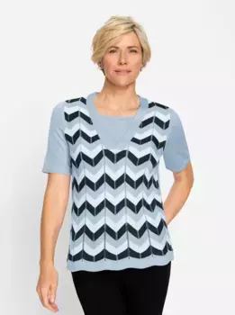 Классический свитер с короткими рукавами "Пуловер" Classic, бежевый