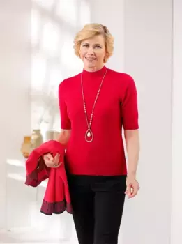 Классический свитер с короткими рукавами "Пуловер" Classic, красный