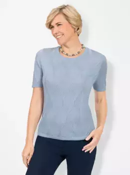 Классический свитер с короткими рукавами "Пуловер" Classic, голубой