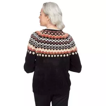 Классический свитер с круглым вырезом Petite Alfred Dunner Fairisle Alfred Dunner