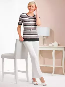 Классический свитер с круглым вырезом "Пуловер" Classic, цвет Hortensie-Steingrau-Gemustert
