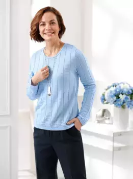 Классический свитер с круглым вырезом "Пуловер" Classic, синий