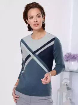 Классический свитер с круглым вырезом "Пуловер" Classic, голубой