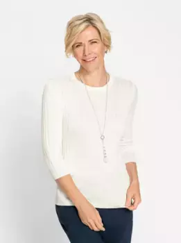 Классический свитер с рукавами 3/4 "Пуловер" Classic, цвет Ecru