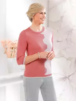 Классический свитер с рукавами 3/4 "Пуловер" Classic, бежевый