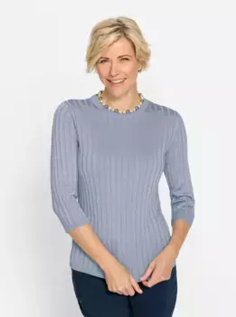 Классический свитер с рукавами 3/4 "Пуловер" Classic, синий