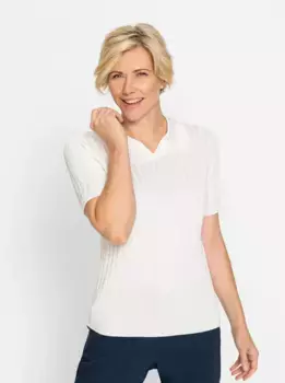 Классический свитер с воротником-поло "Пуловер" Classic, цвет Ecru