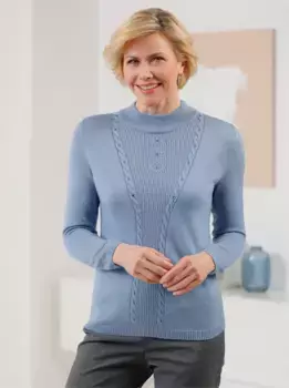 Классический свитер с воротником стойкой "Пуловер" Classic, синий