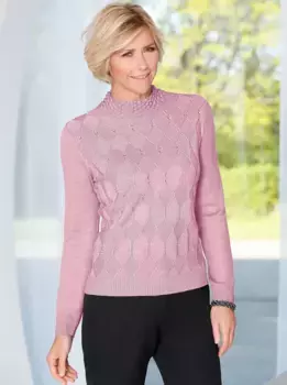 Классический свитер с воротником стойкой "Пуловер" Classic, цвет Ros-Meliert