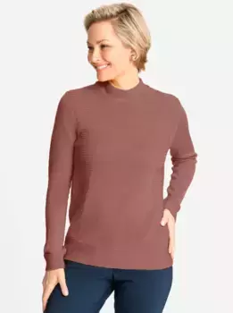 Классический свитер с воротником стойкой "Пуловер" Classic, цвет Rosenholz