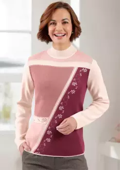 Классический свитер с воротником стойкой "Пуловер" Classic, бордовый