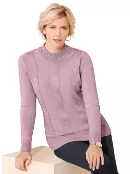 Классический свитер с воротником стойкой "Пуловер" Classic, цвет Ros