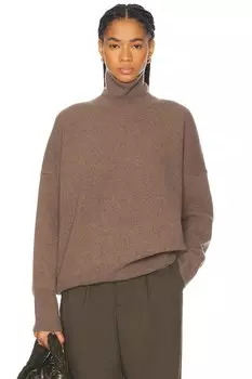 Классический свитер с высоким воротником Rohe, цвет Taupe Melange