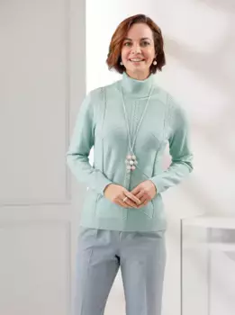 Классический свитер с высоким воротником "Водолазка" Classic, мятный