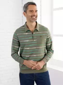 Классический свитшот Classic, цвет Khaki-Blaugrn-Bedruckt